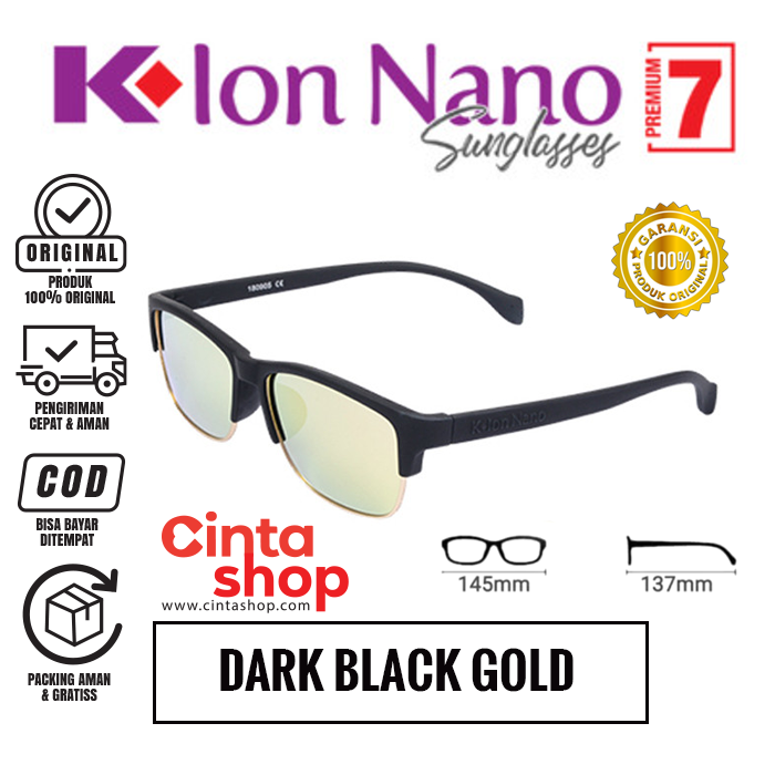 Kacamata K ion Nano Premium 7 Sunglasses Dark Black Original K link