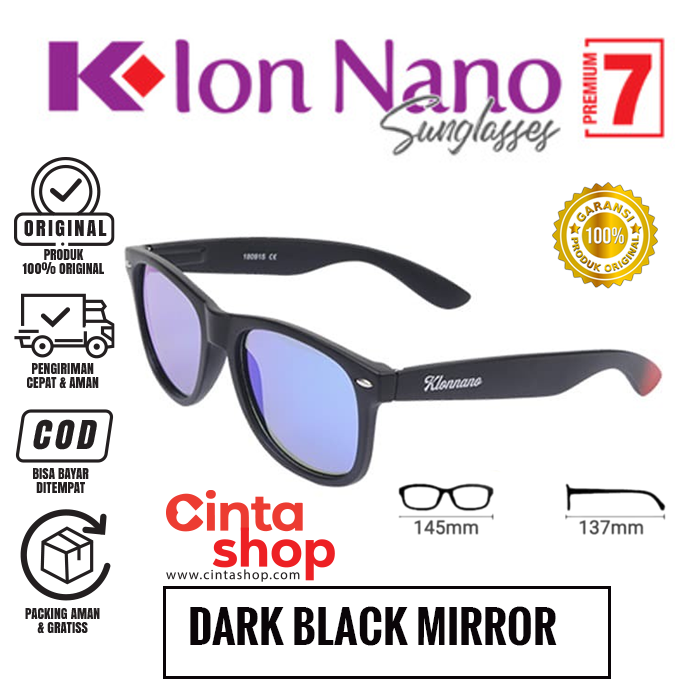 Kacamata K ion Nano Premium 7 Sunglasses Dark Black Mirror Original K link
