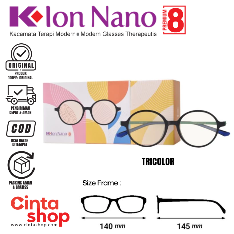 Kacamata K ion Nano Premium 8 TRI COLOR Original K link