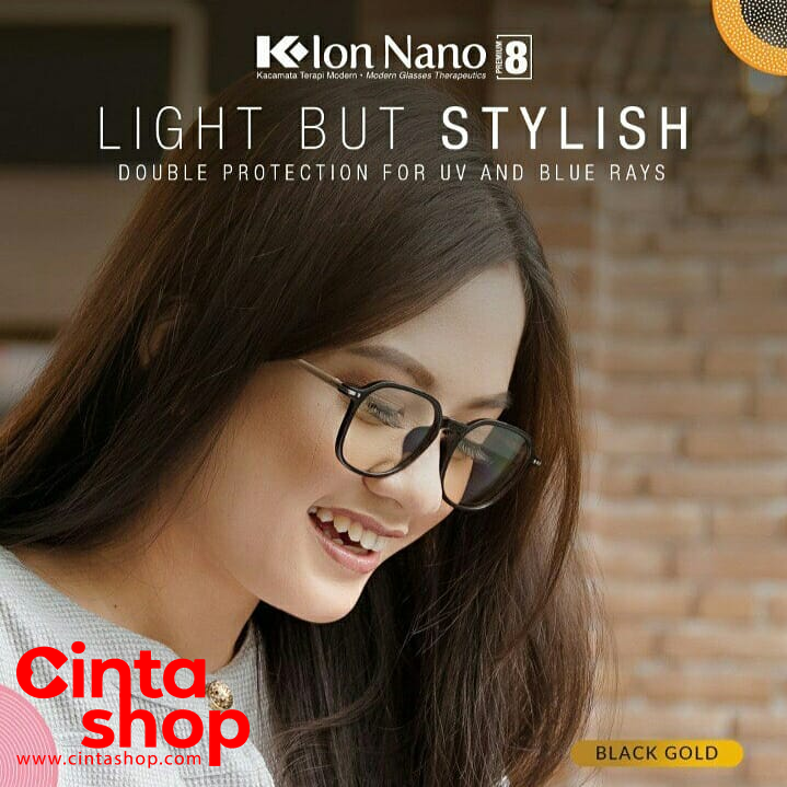 Kacamata K ion Nano Premium 8 Black Gold Ultra Violet UHV Original K-link