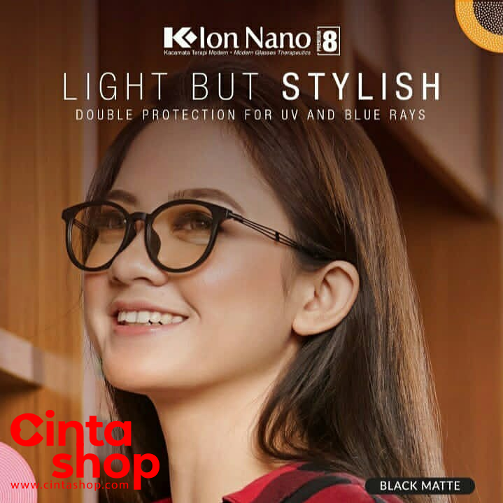 Kacamata K ion Nano Premium 8 Black Matte Ultra Violet UHV Original K-link