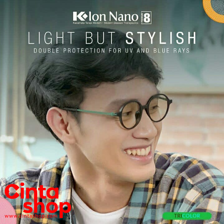 Kacamata K ion Nano Premium 8 Tricolor Violet UHV Original K-link
